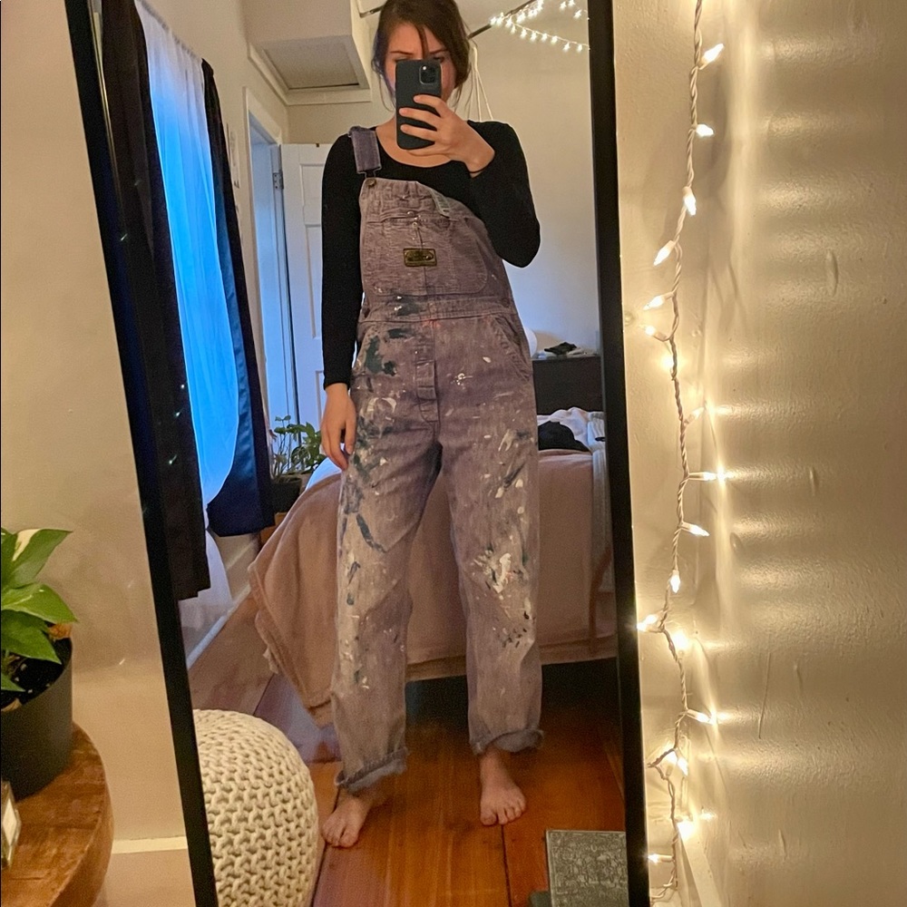 Vintage painted overalls